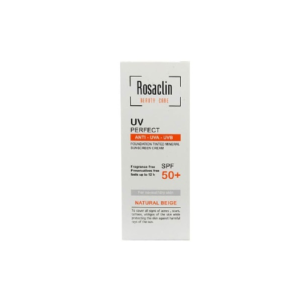 Untitled2 کرم ضد آفتاب spf 50 پوست خشک رزاکلین Rosaclin رنگ بژ روشن حجم 40 میل