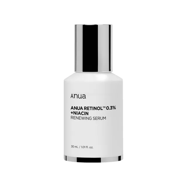 XXL_p0205216754 سرم ضد چروک و روشن کننده نانو رتینول 0.3 درصد و نیاسین آنوا Anua Nano Retinol 0.3 % + Niacin Renewing Serum