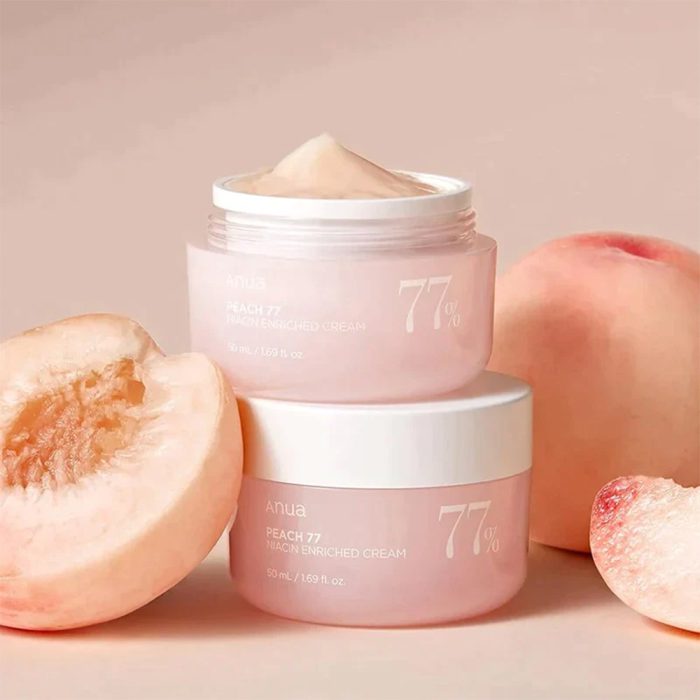 کرم آبرسان و تغذیه کننده نیاسینامید هلو آنوا ANUA Peach 77% Niacin Enriched Cream 50ml کرم آبرسان و تغذیه کننده نیاسینامید هلو آنوا ANUA Peach 77% Niacin Enriched Cream 50ml