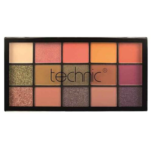 پالت سایه چشم تکنیک technic مدل CINNAMON SWIRL تعداد 15 رنگ