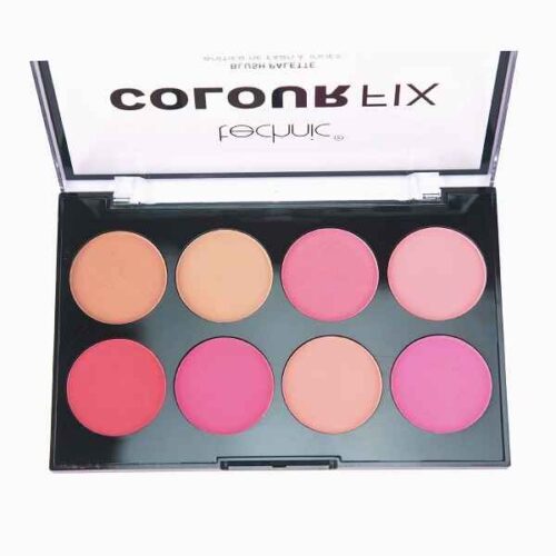 پالت رژگونه تکنیک Technic مدل کالر فیکس Color Fix جعبه مخدوش | مات، پیگمنت فشرده
