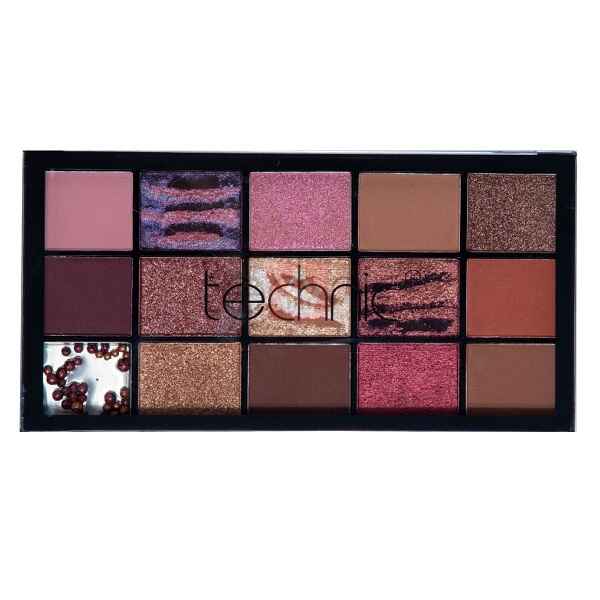 Technic-Persuasion-Pressed-Pigment-Palette-1 پالت سایه تکنیک technic مدل PERSUASION تعداد 15 رنگ